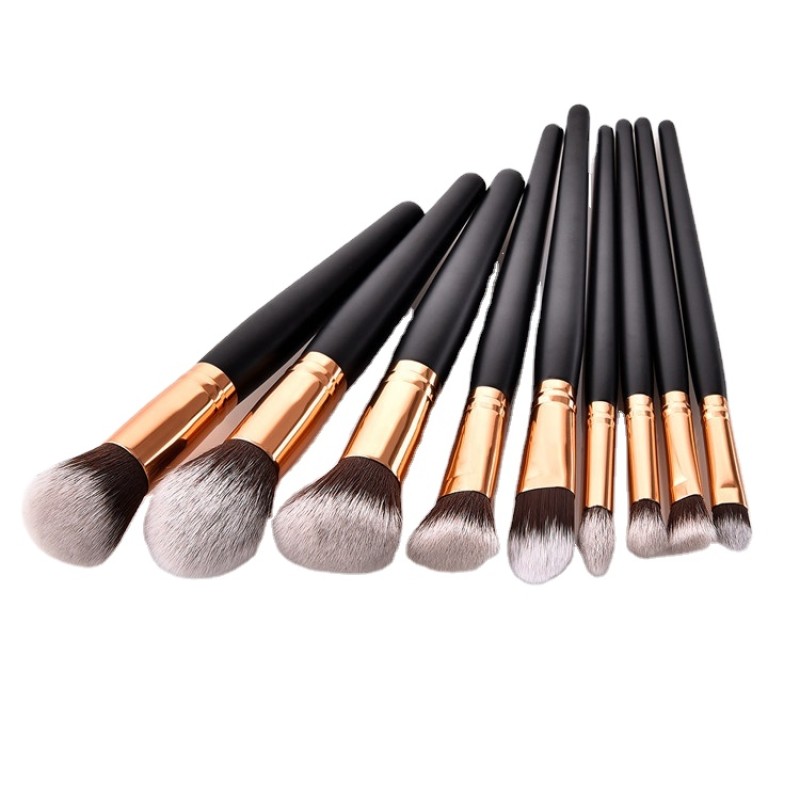 Kabuki Brush Set Factory - OEM 10 Pcs Synthetic Brush Set
