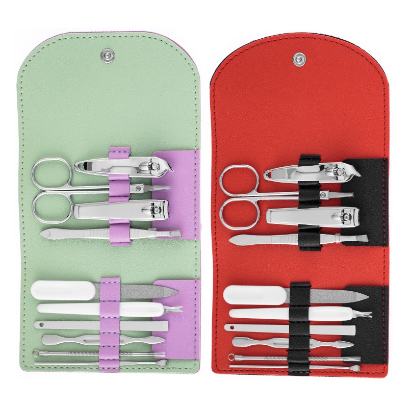 Nail Clipper Set Supplier - Bulk 10 in 1 With Leather Bag