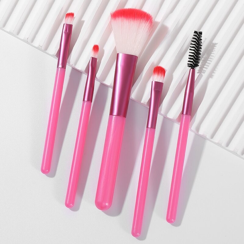 Travel Makeup Brush Factory - OEM 5pcs Portable Mini Set