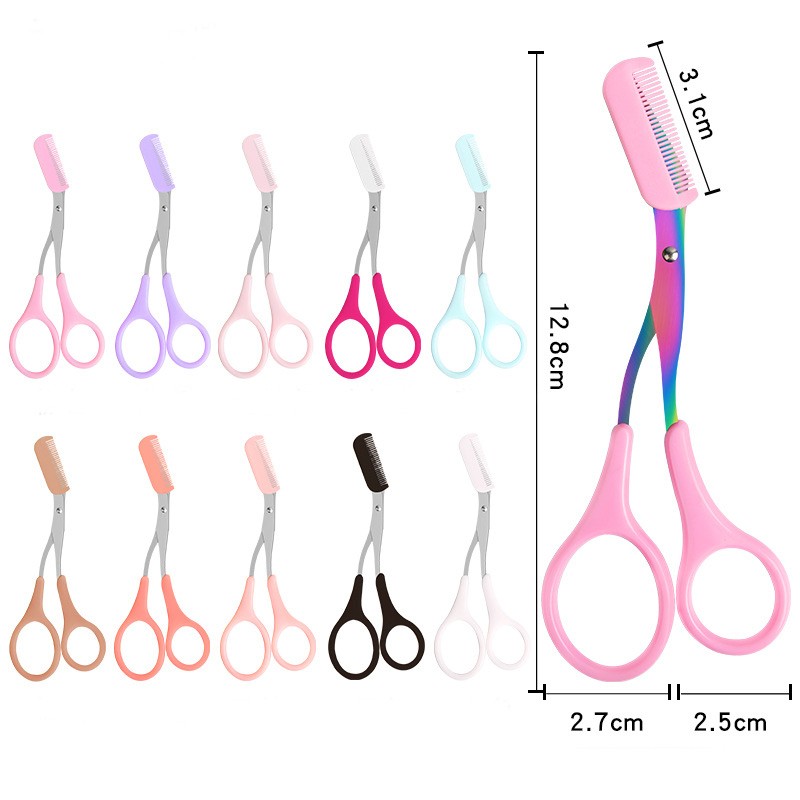 Eyebrow Scissor Set Supplier - Bulk Matte Black With Comb Set