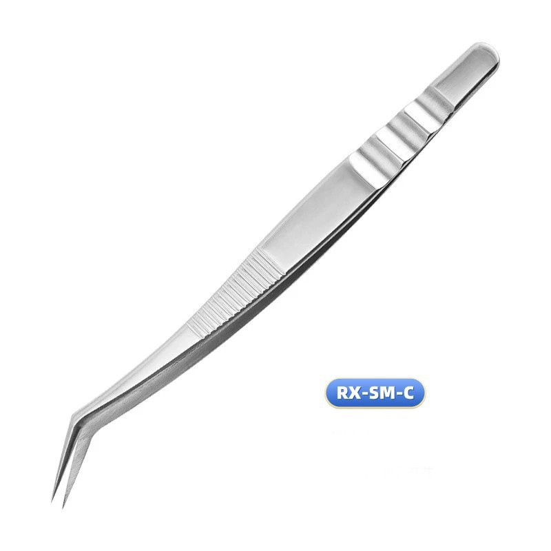 Eyelash Tweezers Supplier - Bulk Silver Fiber Tip Extension Tools