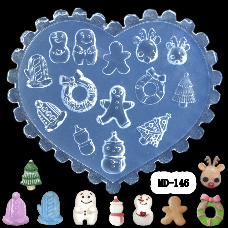 Christmas Nail Mold Supplier - Bulk Gloves Hat Snowflakes Design