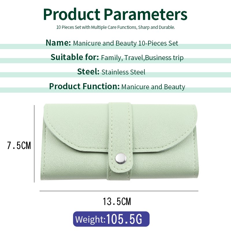 Manicure Kit Manufacturer - Custom 10 in 1 Nail Care Set