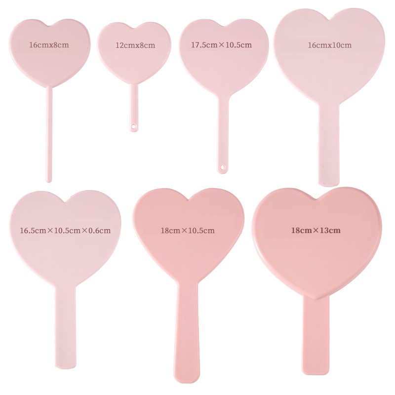 Hand Mirror Factory - OEM Heart Shape Portable Vanity Mirror