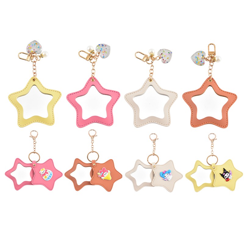 Compact Mirror Supplier - Bulk Star Shape PU Logo Mirror