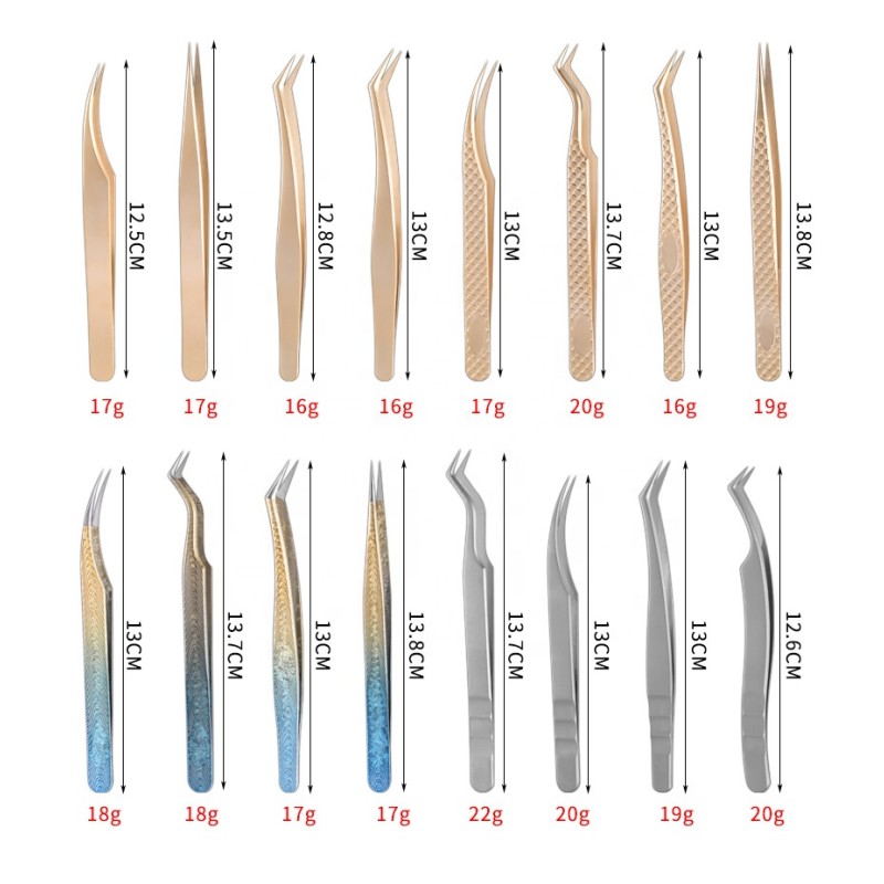 Eyelash Tweezers Supplier - Bulk Stainless Steel Extension Tool