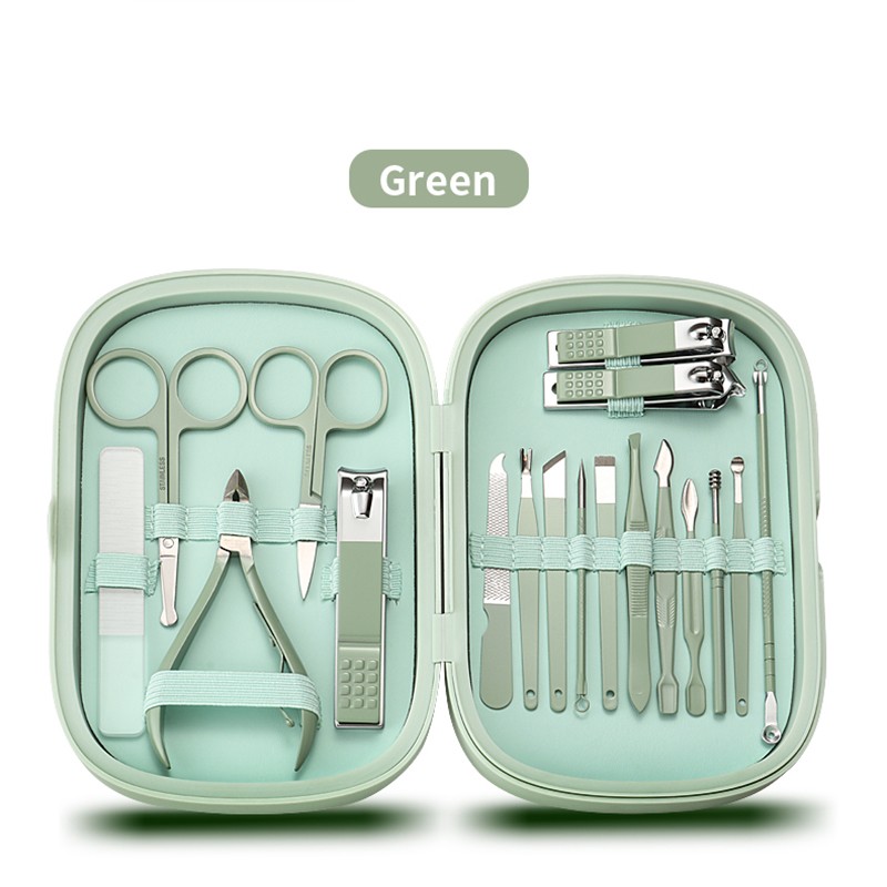 Manicure Set Manufacturer - Custom 18 Pcs Stainless Steel Tools