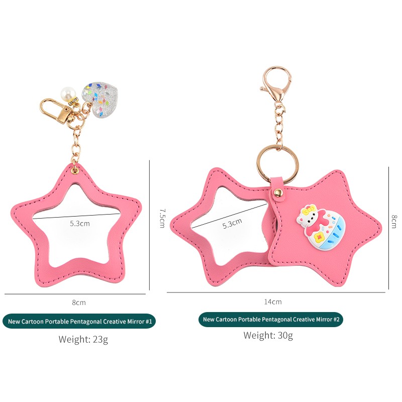 Compact Mirror Supplier - Bulk Star Shape PU Logo Mirror