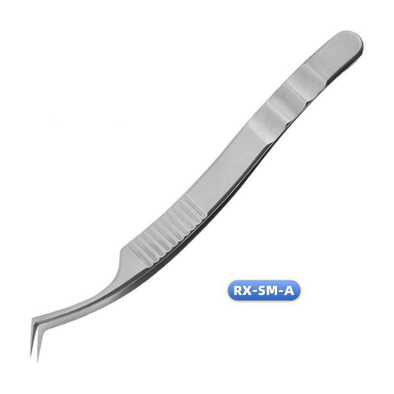 Eyelash Tweezers Supplier - Bulk Silver Fiber Tip Extension Tools