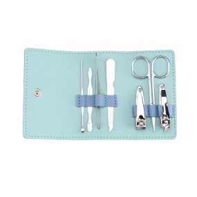 Manicure Set Manufacturer - Custom 7 Pcs With Leather Bag
