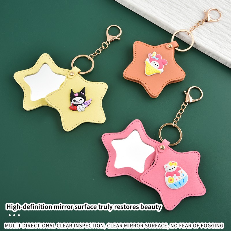Compact Mirror Supplier - Bulk Star Shape PU Logo Mirror