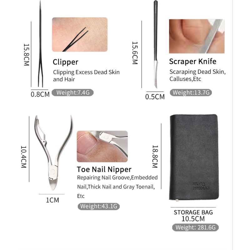 Manicure Kit Factory - OEM 12pcs Professional Nail Clipper Set