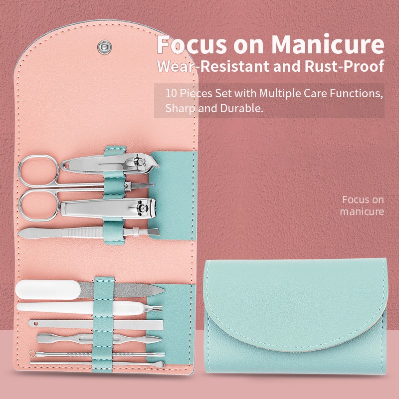 Pedicure Kit Supplier - Bulk 10 in 1 Stainless Steel Set