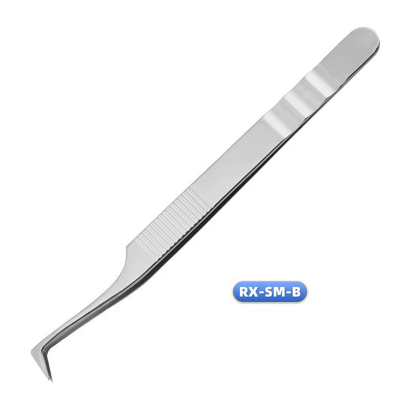 Eyelash Tweezers Supplier - Bulk Silver Fiber Tip Extension Tools