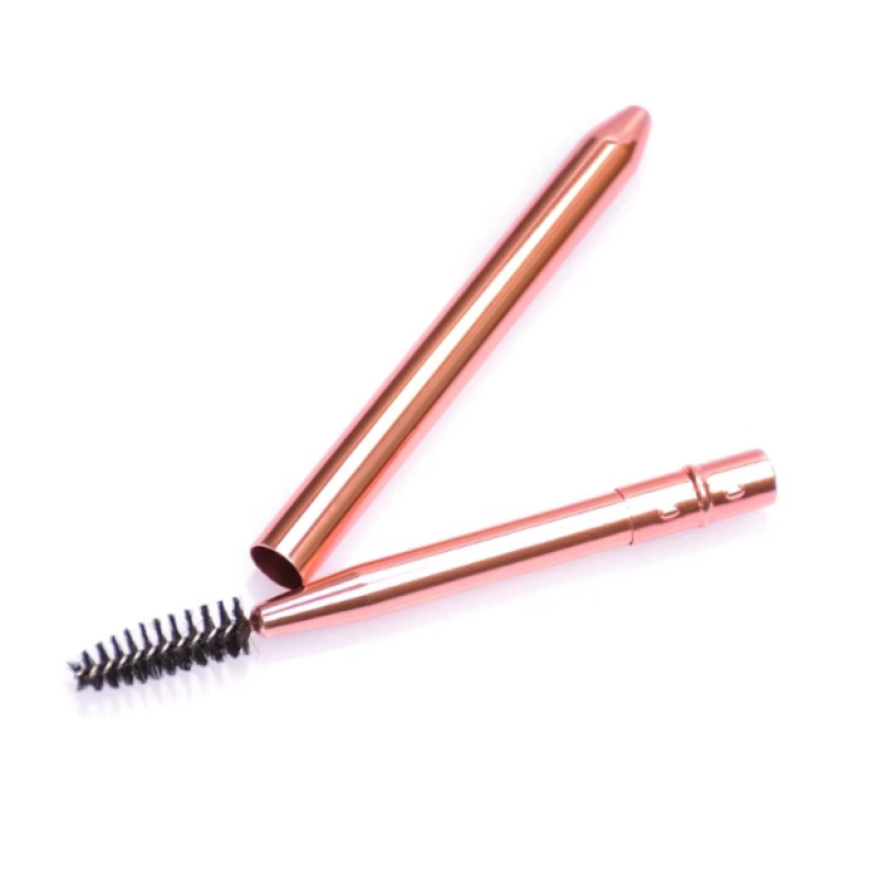 Eyebrow Spoolie Factory - OEM Black Gold Metal Wand