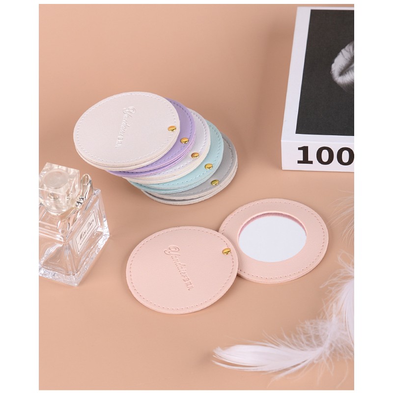 Handheld Mirror Manufacturer - Custom Rotating PU Leather Cover