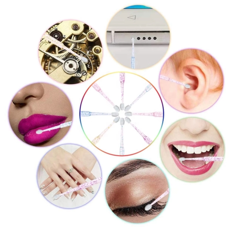 Eyelash Brush Supplier - Bulk Glitter White Micro Swabs