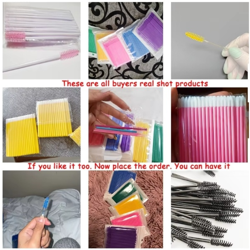 Eyelash Brush Supplier - Bulk 50PCS Disposable Wand