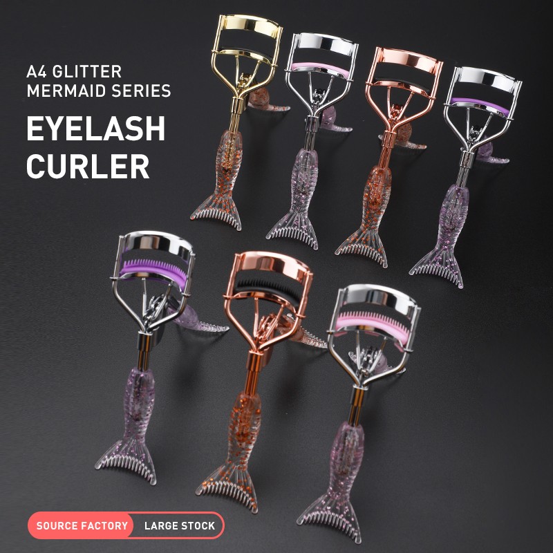 Eyelash Curler Factory - OEM A4 Glitter Mermaid Series Active