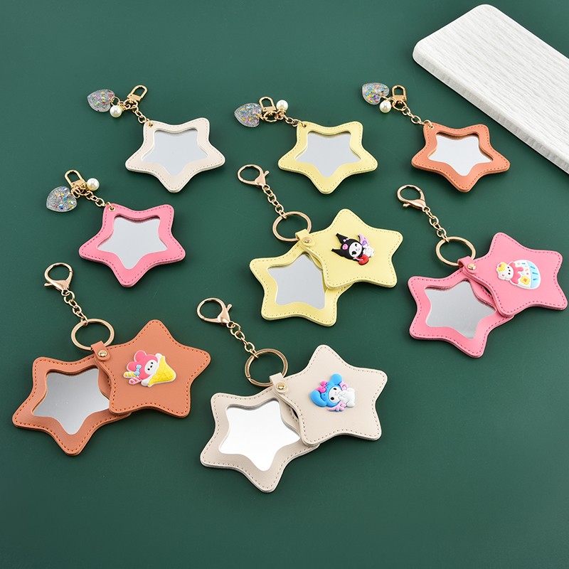 Compact Mirror Supplier - Bulk Star Shape PU Logo Mirror