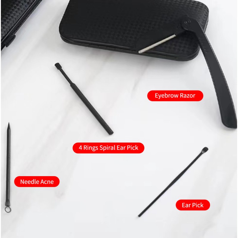 Manicure Set Manufacturer - Custom Black Color 7-18pcs Set