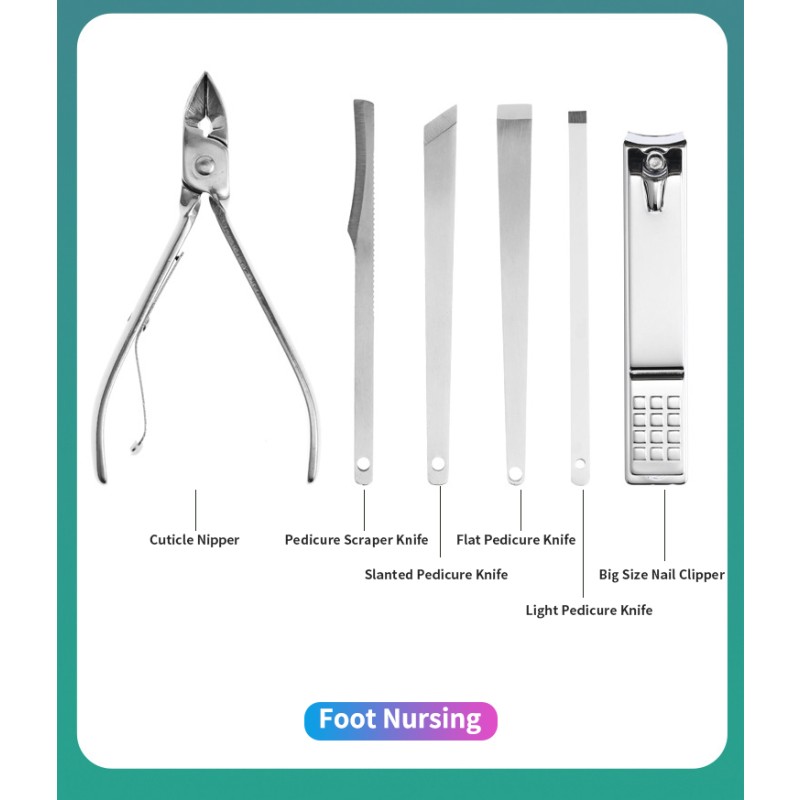 Manicure Kit Factory - OEM 18 Pcs Stainless Steel Nail Tool Set