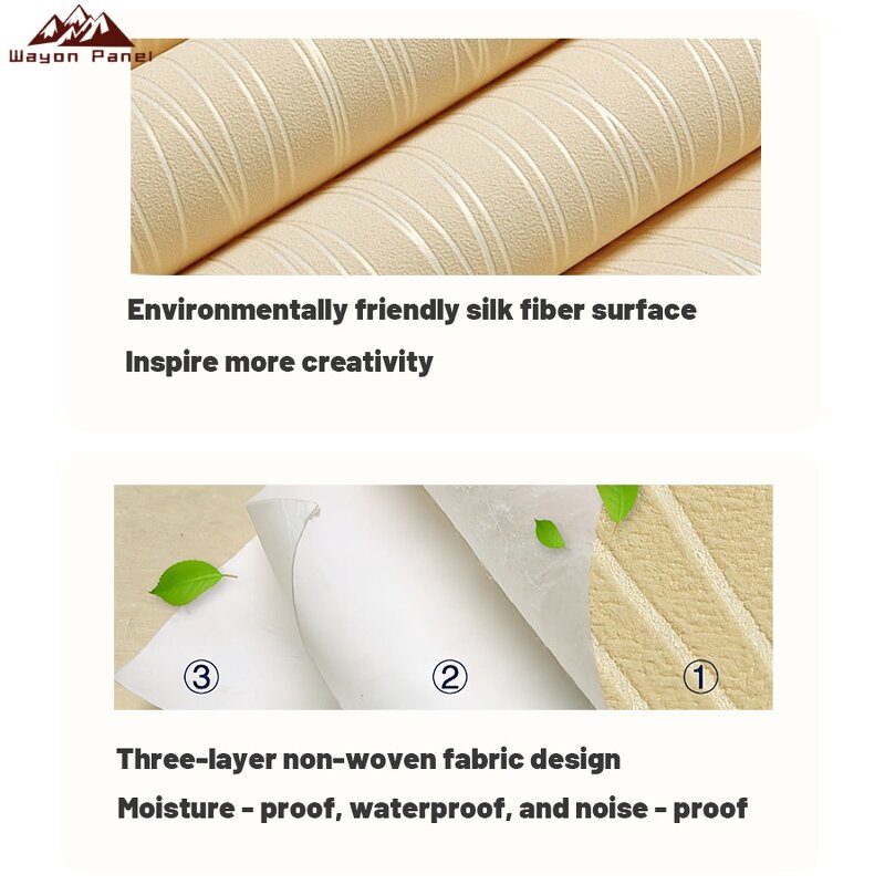 Wallpaper Manufacturer - Modern Waterproof Anti-static Non-woven 3D Metallic