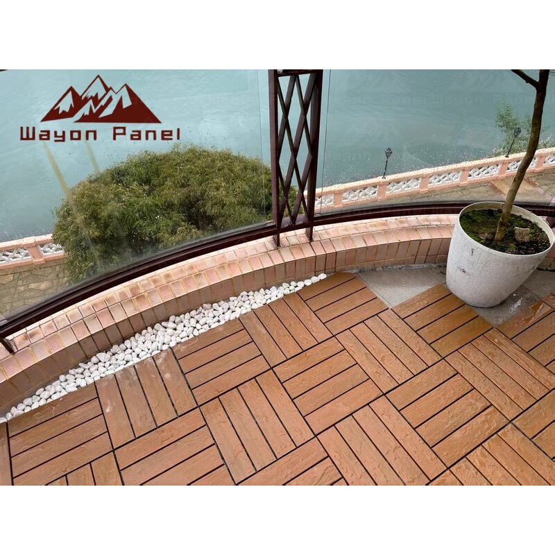 WPC Flooring Supplier - High Quality 30*30cm WPC 3D Embossed Toothed Swimming Pool