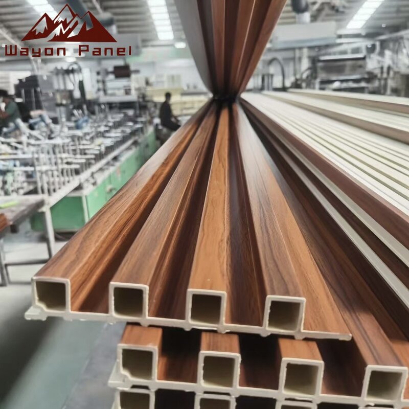 PVC Wall Panels Factory - Modern Grooved Wood Pattern 168*22mm 3D