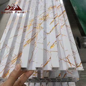 WPC Wall Boards Factory - Factory Wholesale Recessed Marble White 3D