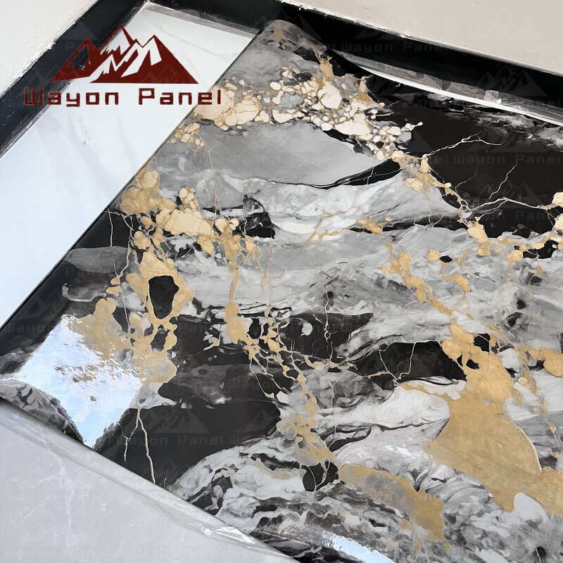 PVC Decorative Film Supplier - Kitchen Marble Vinyl Film Cabinet 3D Wallpaper