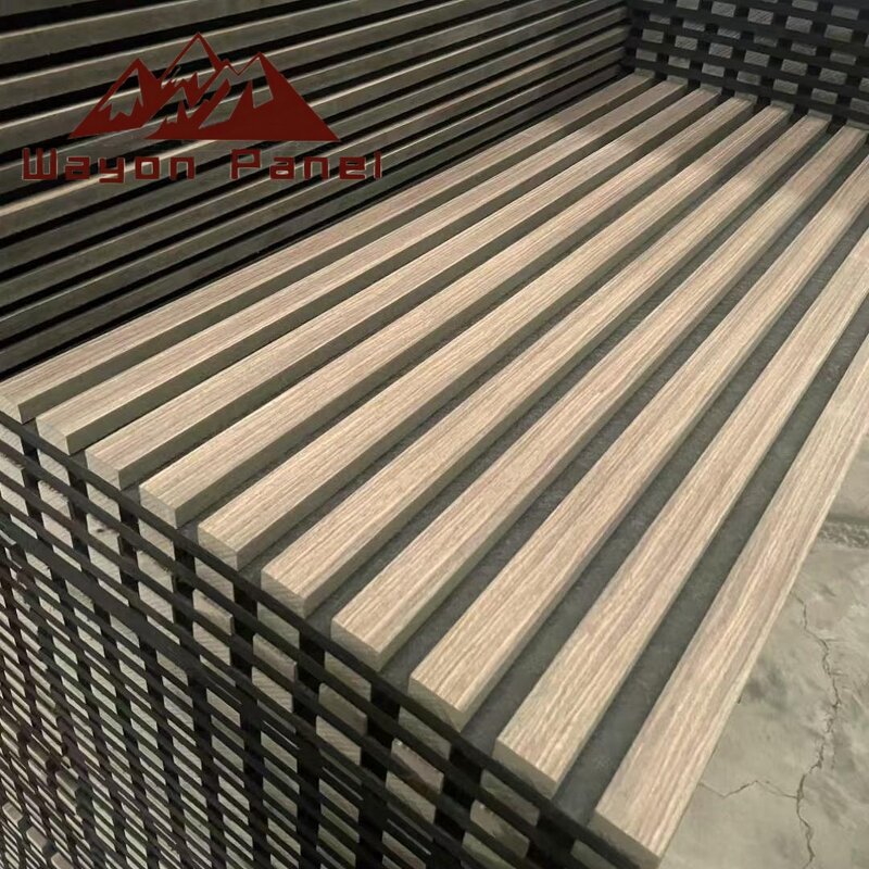 Acoustic Panels Supplier - Polyester Fiber Wood Slats Hotel 3D Model Design