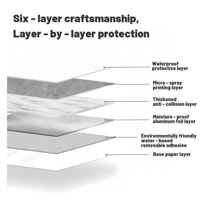 Wallpaper Factory - 3d New High Gloss Gold Bathroom Bedroom Self-adhesive