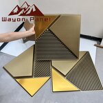 PVC Wall Panels Manufacturer - Luxury Gold Mirror-Polished 3D Modern Design