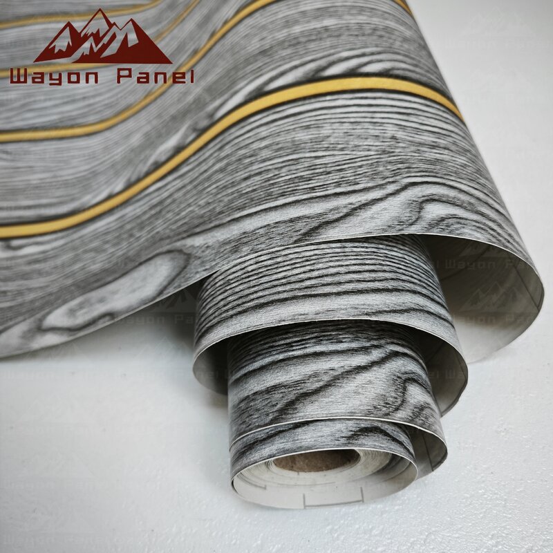 Wallpaper Manufacturer - Self-Adhesive PVC 45cm Striped 3D Embossed Waterproof