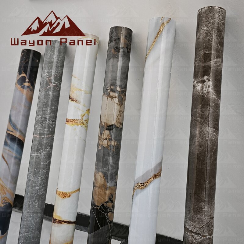 PVC Decorative Film Supplier - Kitchen Marble Vinyl Film Cabinet 3D Wallpaper