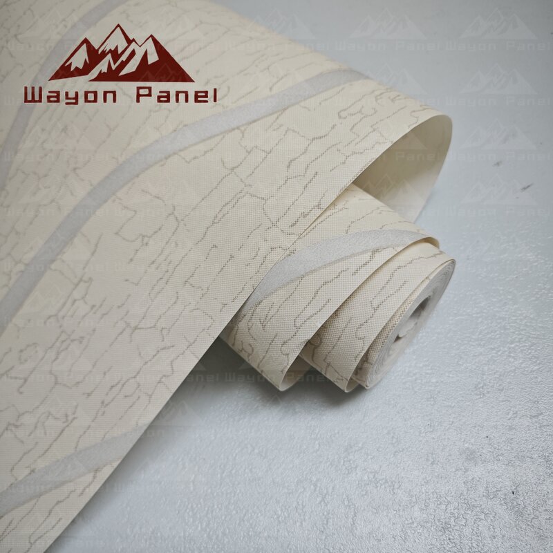 Wallpaper Supplier - Simple Luxury 3D Curved Stripe Waterproof Branch Print