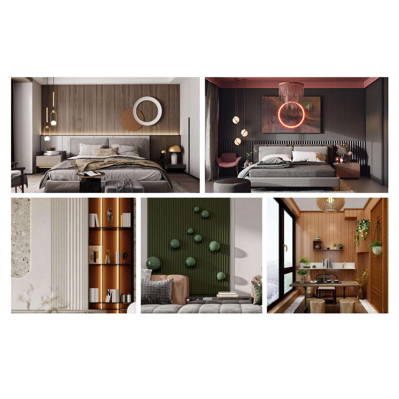 WPC Panels Manufacturer - 3D Geometric PVC Marble Finish Interior