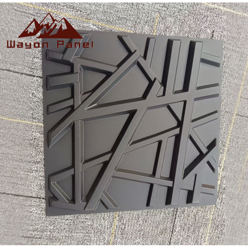 PVC Wall Panels Factory - Luxury Modern 3D Geometric Waterproof Fireproof TV