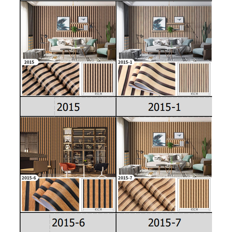 Wallpaper Manufacturer - Self-Adhesive PVC 45cm Striped 3D Embossed Waterproof