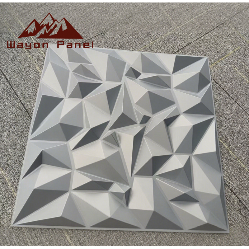 PVC Wall Panels Factory - Luxury Modern 3D Geometric Waterproof Fireproof TV