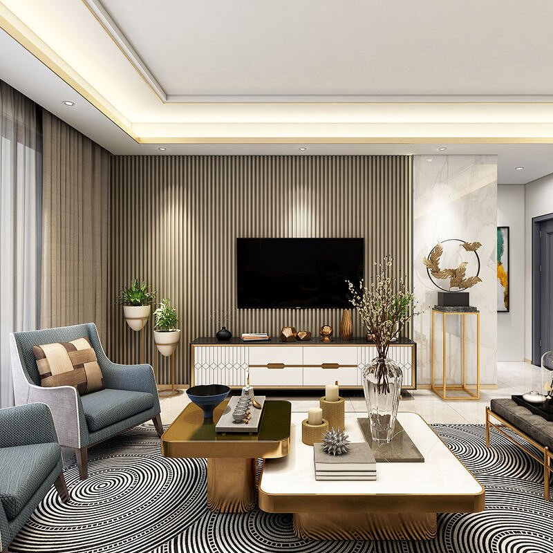 Wall Panels Manufacturer - Modern 3D Decorative Waterproof Grille TV