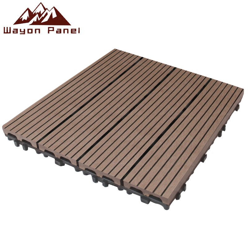 WPC Flooring Supplier - High Quality 30*30cm WPC 3D Embossed Toothed Swimming Pool