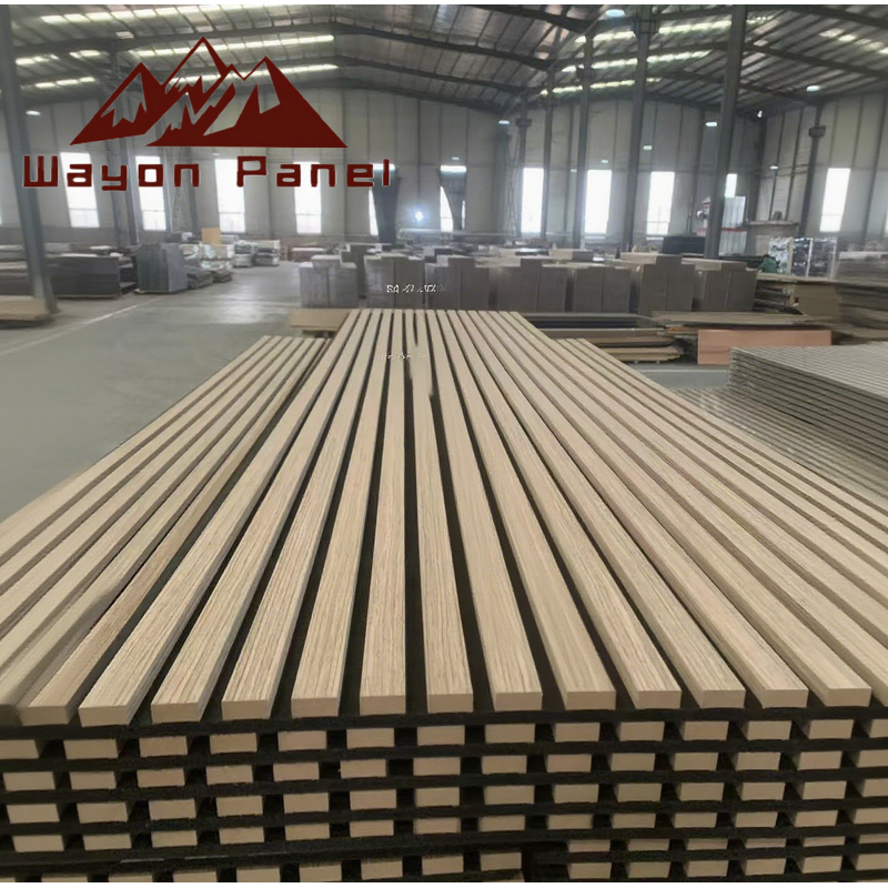 Acoustic Panels Supplier - Polyester Fiber Wood Slats Hotel 3D Model Design