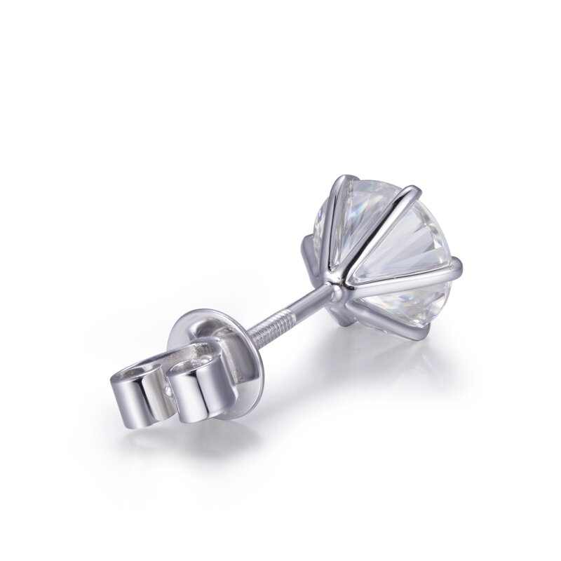 Moissanite Earrings Factory - OEM 0.5ct 1ct