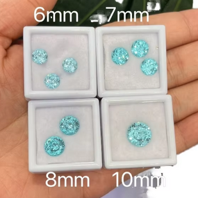Lab Grown Paraiba Factory - OEM 3mm~10mm