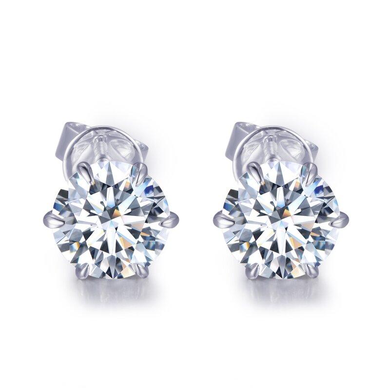Moissanite Earrings Factory - OEM 0.5ct 1ct