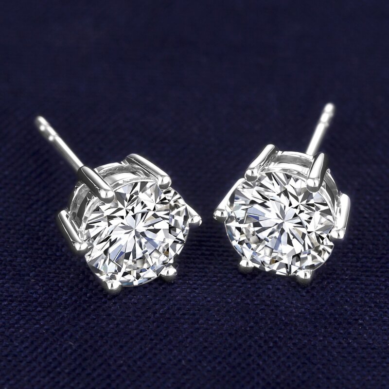 Moissanite Earrings Factory - OEM 0.5ct 1ct
