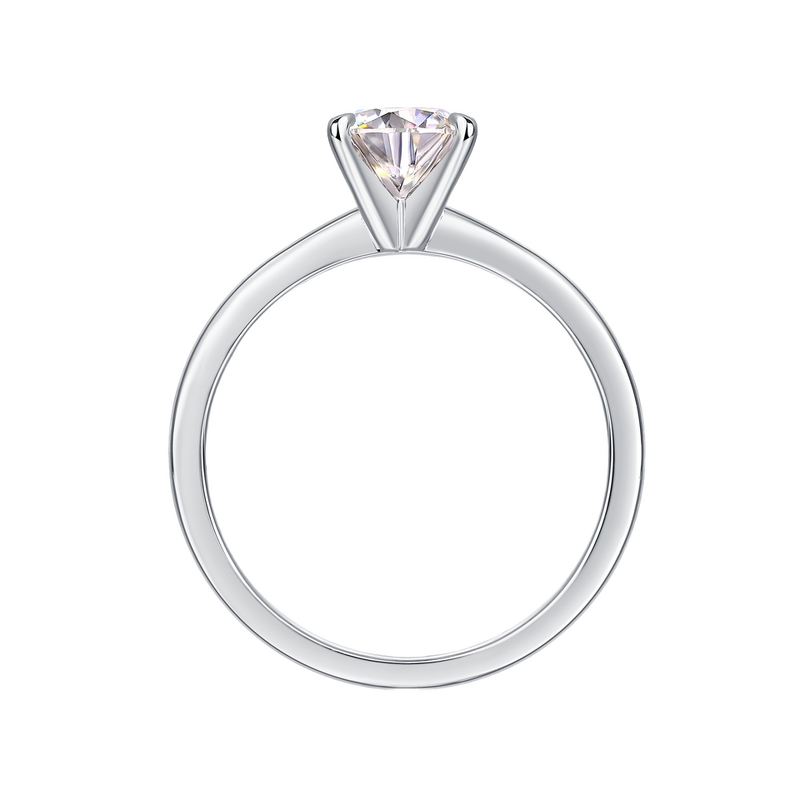 Moissanite Ring Factory - OEM White Gold Plated