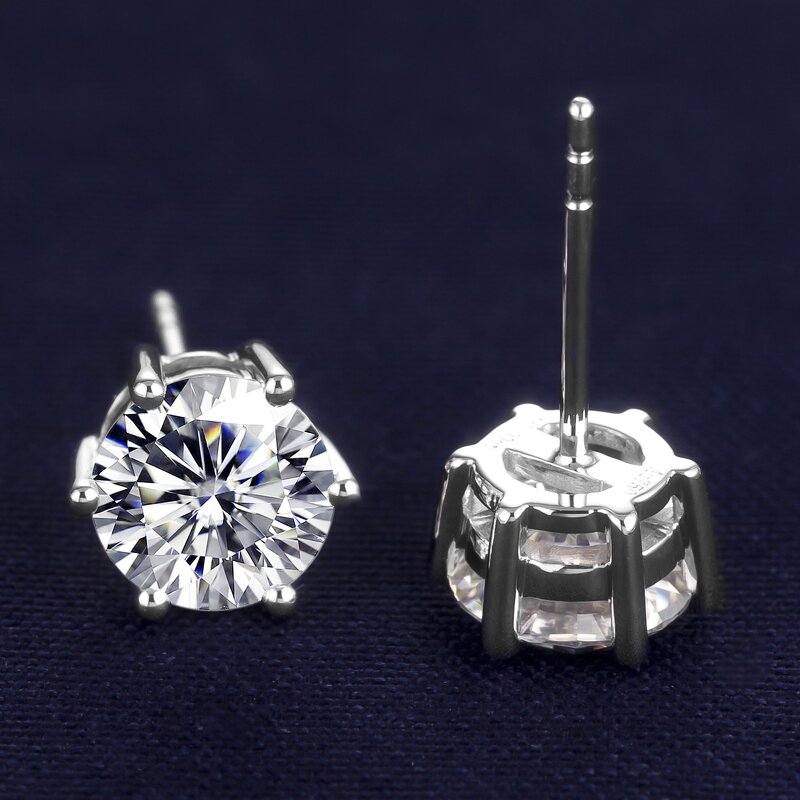 Moissanite Earrings Factory - OEM 0.5ct 1ct